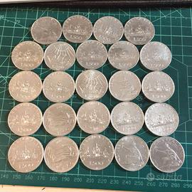 lotto 24 monete argento 500 lire caravelle dante c