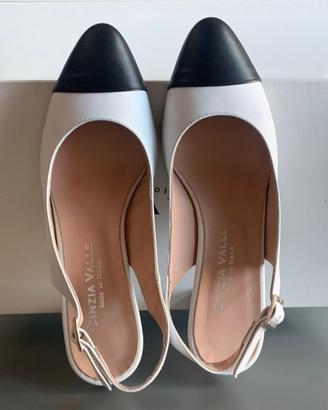 SCARPE ARTIGIANALI VERA PELLE  36 TACCO COMOD 6 CM