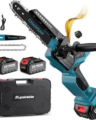 Supstable Mini Motosega a Batteria 8/6 Pollici, 80