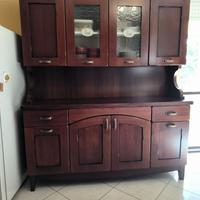 Credenza cucina in legno color noce