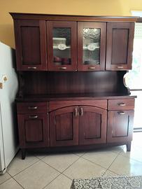 Credenza cucina in legno color noce