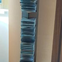 Porta CD a Torre - Metallo Nero - Capienza 50 CD