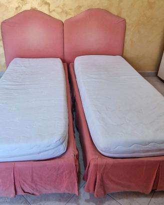 2 lettini singoli sfoderabili con materassi