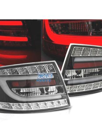 FANALI PER AUDI A6 C6 04-08 SEDAN LED NERI 7PIN