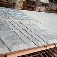 n°2 piano letto e 15 federe cuscino in raso ricamo