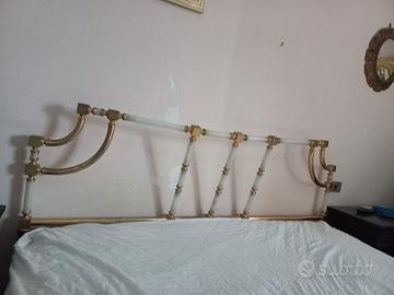 Esclusivo letto in ottone e bagno oro  + cristalli