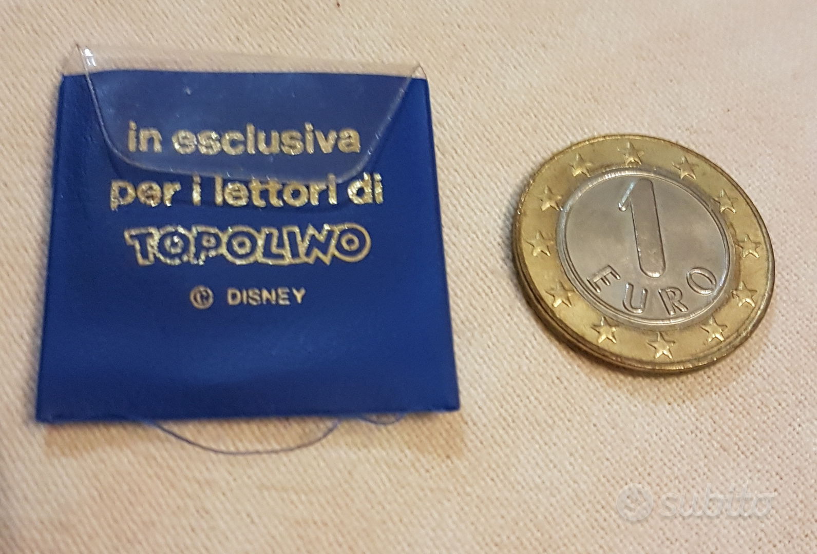 TOPOLINO - MONETA Il mio primo euro con Bustina Originale - Gadget