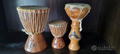 3 Tamburi etnici (Djembe + Darbuka) – Artigianali