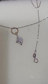 Collana con ciondolo in oro bianco 750,18kt 