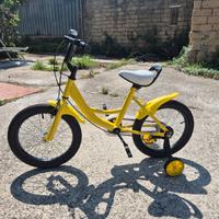 bici gialla ruote 16"