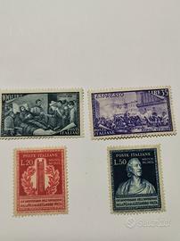 4 francobolli 2 del 1948 e 2 del 1949 nuovi 
