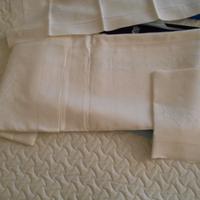 Lenzuolo matrimoniale lino ricamato a mano