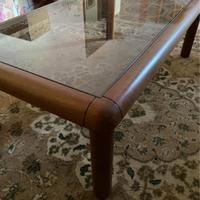 Tavolino in legno/vetro