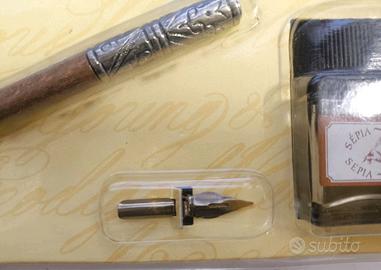 Set di Scrittura con Calamaio, Pennino e Inchiostr