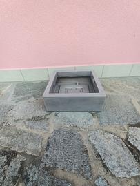 Vaso Minos Nicoli antracite da giardino 40x40 