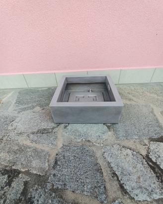 Vaso Minos Nicoli antracite da giardino 40x40 