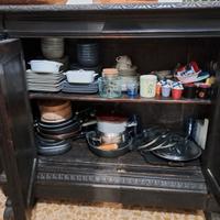 Buffet e mensola di fine '800 in legno massello