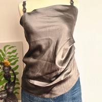 op in seta Schumacher  grigio tortora taglia XS