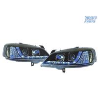 FARI OPEL ASTRA G 97-04 LUCE DIURNA LED CROMO