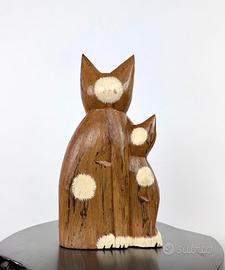 Tris gatti dipinri a mano