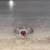 anello di pandora cuore rosso