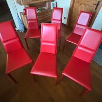 Sedie Calligaris rosse