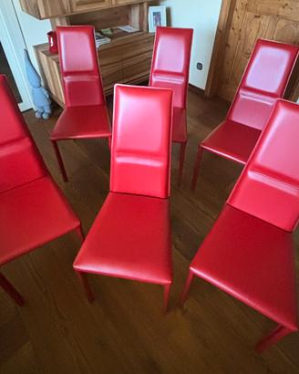 Sedie Calligaris rosse