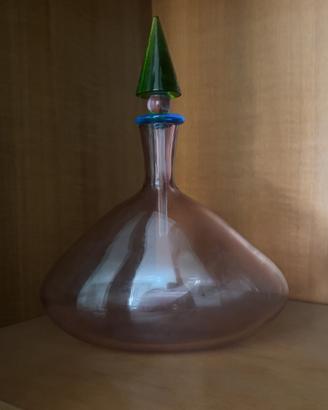 Vaso Murano Rosa Ametista Schiacciato