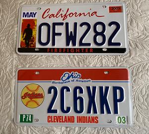 2 targhe americane da parete