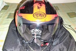 Casco Moto Jet Premier COOL RD 92 Nero Rosso S