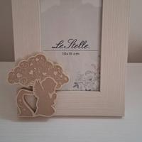 cornice le stelle 10x15 bianca effetto legno