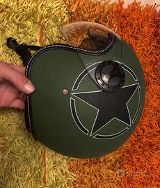 CASCO  GUARDIAN 321 JET DOPPIA VISIERA ARMY