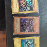 drago nero occhi rossi carte Yu gi oh rare
