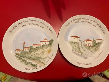 2 piatti centenario società mutuo soccorso