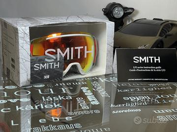 Maschera sci/snowboard grigia e rossa Smith Optics