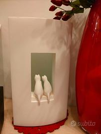 LAMPADA arredo con coppia gattini