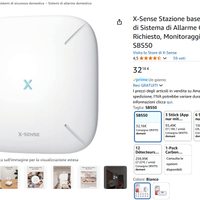 Stazione base per sistema di sensori, con sirena