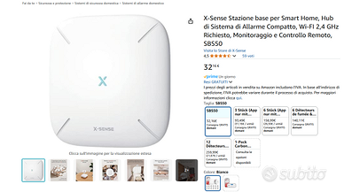 Stazione base per sistema di sensori, con sirena