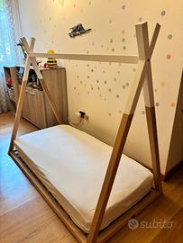 Lettino montessoriano con doghe e materasso