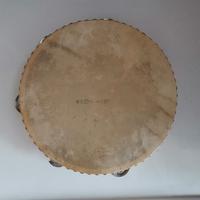 Tamburello vera pelle, legno, 23 cm diam