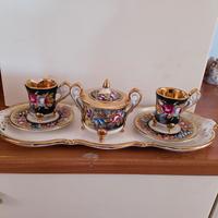 coppia tazze con piattini e vassoio vintage Capodi