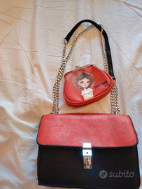 borsa in pelle con pochette 