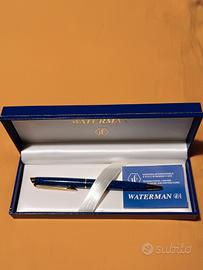 Penna a sfera Waterman marmo blu e oro