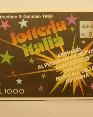 LOTTERIA ITALIA 1979 CON TAGLIANDO IN FDS - estraz