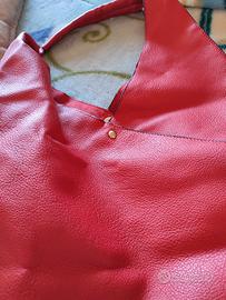 Sacca rossa similpelle