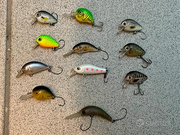 Lotto artificiali rotanti pesca spinning trota