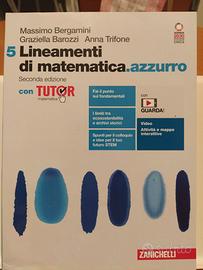 Libro scuola liceo "Lineamenti di Matematica 5"