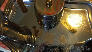 Servizio caffettiera oro 24k inox 18/10