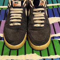 Scarpe Nike air force one blu camoscio