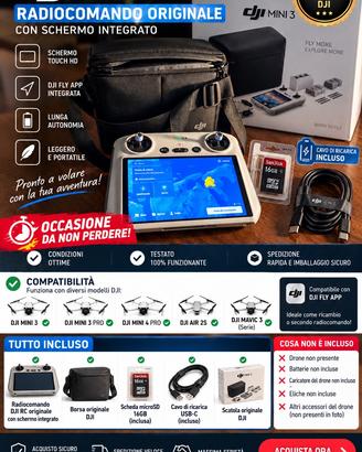 Dji RC originale display touch con memoria sd 16gb